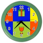 Kwanzaa Colorblock Color Wall Clock