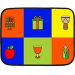 Kwanzaa Colorblock Double Sided Fleece Blanket (Mini)