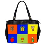 Kwanzaa Colorblock Oversize Office Handbag (2 Sides)