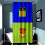 Kwanzaa Colorblock Shower Curtain 36  x 72  (Stall)