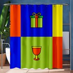 Kwanzaa Colorblock Shower Curtain 60  x 72  (Medium)