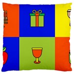 Kwanzaa Colorblock Large Cushion Case (Two Sides)