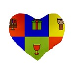 Kwanzaa Colorblock Standard 16  Premium Heart Shape Cushion 