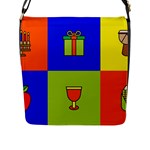 Kwanzaa Colorblock Flap Closure Messenger Bag (L)