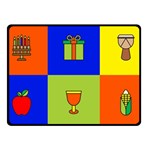 Kwanzaa Colorblock Double Sided Fleece Blanket (Small)