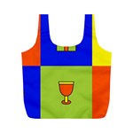 Kwanzaa Colorblock Full Print Recycle Bag (M)