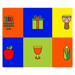 Kwanzaa Colorblock Double Sided Flano Blanket (Small)