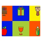 Kwanzaa Colorblock Double Sided Flano Blanket (Large)