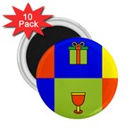 Kwanzaa Colorblock 2.25  Magnet (10 pack)