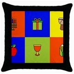 Kwanzaa Colorblock Throw Pillow Case (Black)