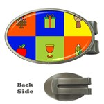 Kwanzaa Colorblock Money Clip (Oval)