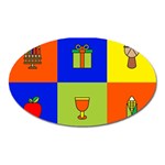 Kwanzaa Colorblock Magnet (Oval)