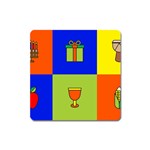 Kwanzaa Colorblock Magnet (Square)