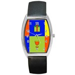 Kwanzaa Colorblock Barrel Style Metal Watch