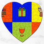 Kwanzaa Colorblock Jigsaw Puzzle (Heart)