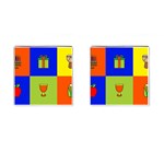 Kwanzaa Colorblock Cufflinks (Square)