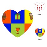 Kwanzaa Colorblock Playing Cards (Heart)