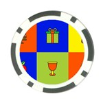 Kwanzaa Colorblock Poker Chip Card Guard