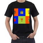 Kwanzaa Colorblock Men s T-Shirt (Black)