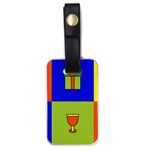 Kwanzaa Colorblock Luggage Tag (one side)