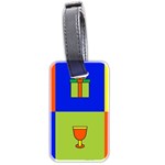 Kwanzaa Colorblock Luggage Tag (two sides)