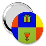 Kwanzaa Colorblock 3  Handbag Mirror