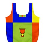 Kwanzaa Colorblock Full Print Recycle Bag (L)