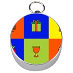 Kwanzaa Colorblock Silver Compass