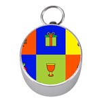 Kwanzaa Colorblock Silver Compass (Mini)