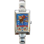 Xmas Witch Befana Rectangle Italian Charm Watch