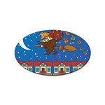 Xmas Witch Befana Sticker Oval (10 pack)