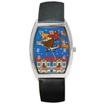 Xmas Witch Befana Barrel Style Metal Watch