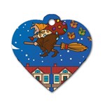 Xmas Witch Befana Dog Tag Heart (One Side)