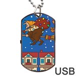 Xmas Witch Befana Dog Tag USB Flash (One Side)