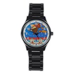 Xmas Witch Befana Stainless Steel Round Watch