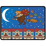 Xmas Witch Befana Double Sided Fleece Blanket (Large)