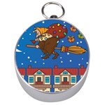 Xmas Witch Befana Silver Compass