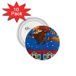 Xmas Witch Befana 1.75  Button (10 pack) 