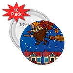 Xmas Witch Befana 2.25  Button (10 pack)