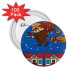 Xmas Witch Befana 2.25  Button (100 pack)