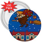 Xmas Witch Befana 3  Button (100 pack)