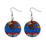 Xmas Witch Befana 1  Button Earrings