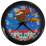 Xmas Witch Befana Wall Clock (Black)