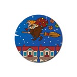 Xmas Witch Befana Rubber Coaster (Round)