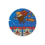 Xmas Witch Befana Magnet 3  (Round)