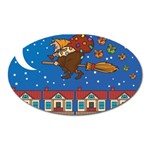 Xmas Witch Befana Magnet (Oval)