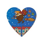 Xmas Witch Befana Magnet (Heart)