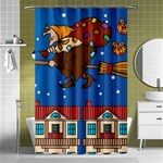 Xmas Witch Befana Shower Curtain 48  x 72  (Small)