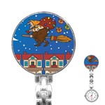 Xmas Witch Befana Stainless Steel Nurses Watch