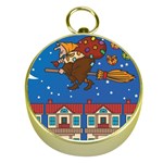 Xmas Witch Befana Gold Compass